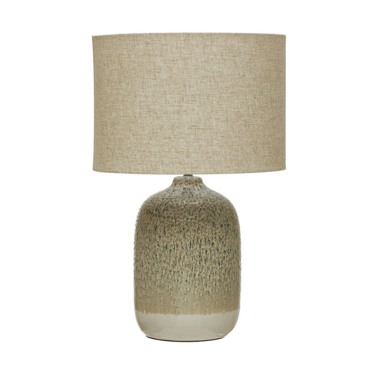 Taupe Stoneware Lamp