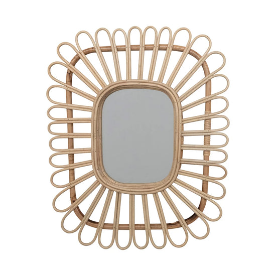 Handmade Rattan Mirror