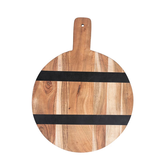 Mango Wood Striped Cutting Board