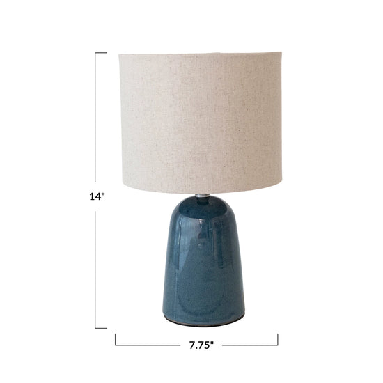 Ceramic Table Lamp w/Linen Shade