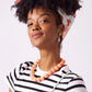 Coral Iris Large Resin Bead Necklace