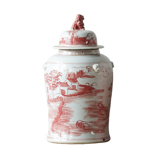 Red Mountain Jingdezhen Temple Jar