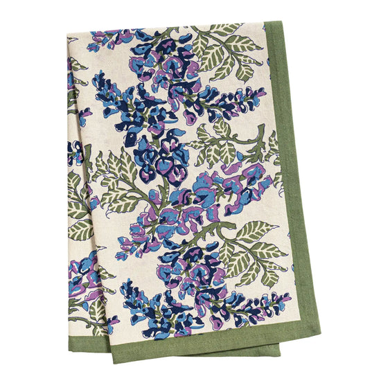 Wisteria Blue+Green Tea Towel