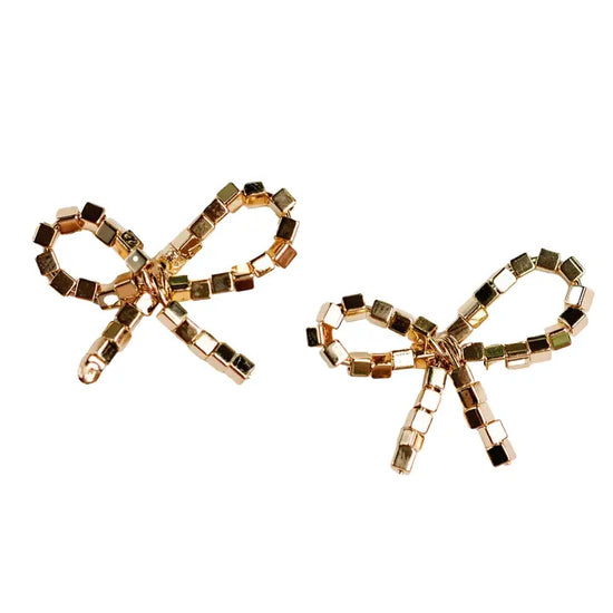 Mini Gold Beaded Bows