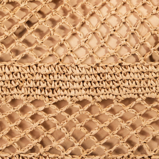Intricate Straw Knitted Tote