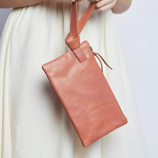 Rachel Wristlet in Clay