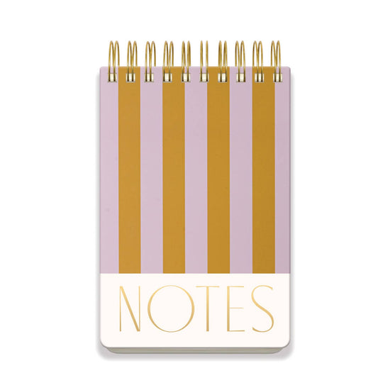 Large Lilac + Ochre Stripes Chunky Notepad