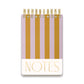 Large Lilac + Ochre Stripes Chunky Notepad
