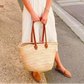 Straw Handmade Bag with Leather Handles