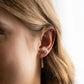 Three Crystal Bar Huggie Hoop Earrings