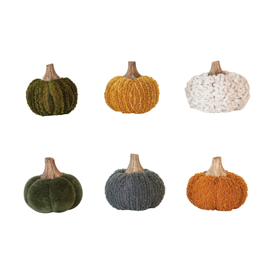 Small Boucle Velvet Pumpkin