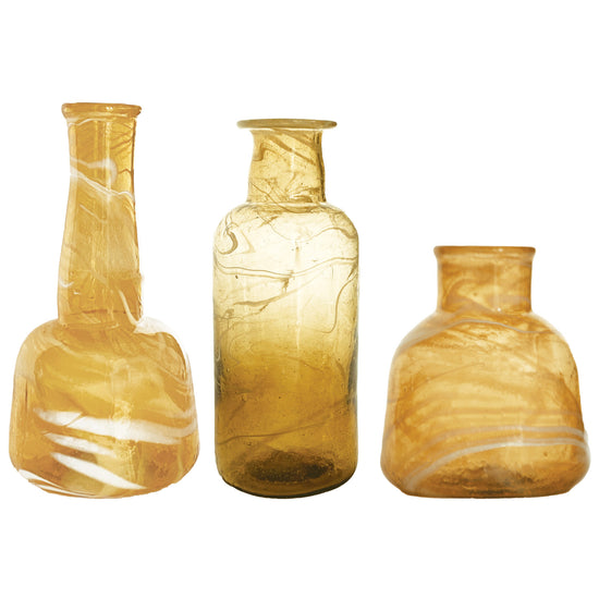 Marbled Amber Glass Vase