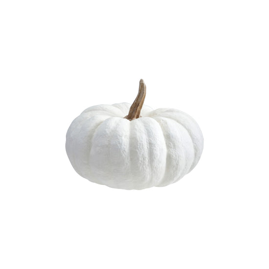 Large Cream Resin Pumpkin