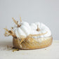 Large Cream Resin Pumpkin
