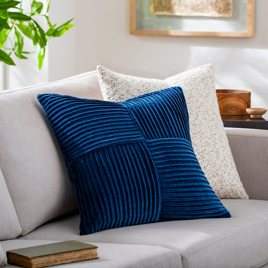 Cobalt Blue Conrad Pleated Pillow