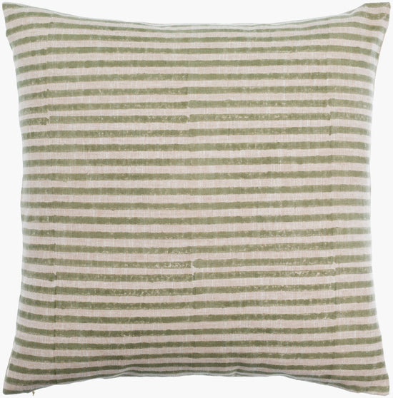 20x20 Light Sage Striped Pillow