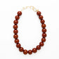 Brown Iris Large Resin Bead Necklace