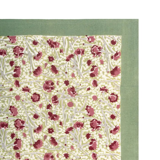 Meadows Red+Green Tea Towel