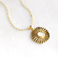 Gold Burst Pendant Necklace