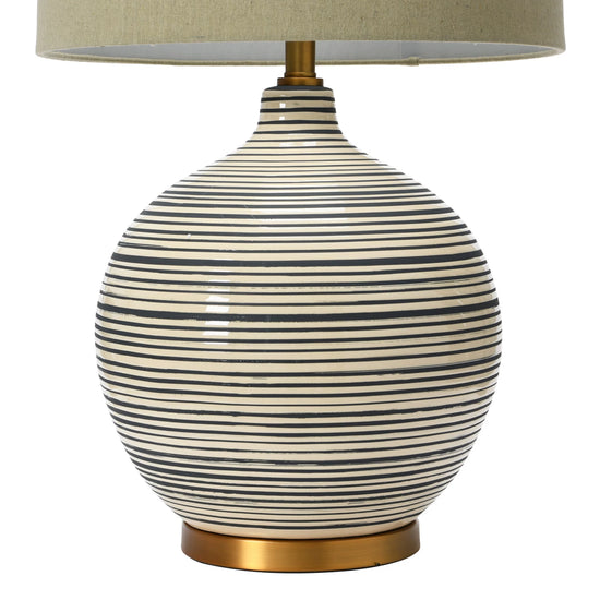 Natural + Grey Ceramic Lamp