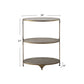 Oval 3-Tier Brass Table