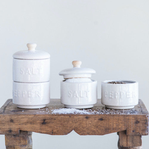 Stackable Salt & Pepper Pots