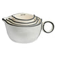 S/4 White Stoneware Measuring Cups