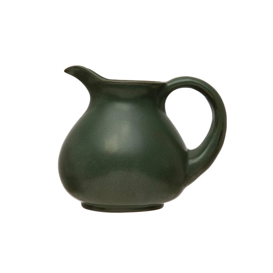 Matte Teal Stoneware Pitcher