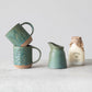 12oz Matte Green Stoneware Creamer