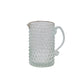 Hand-Blown Glass Hobnail Pitcher