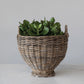 Hand-Woven Footed Basket