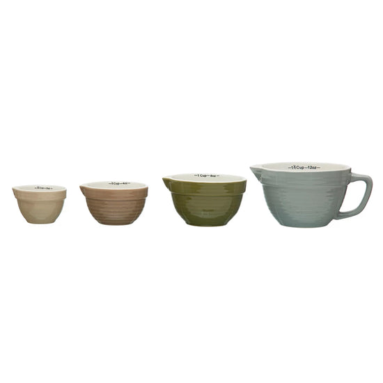 S/4 Pastel Batter Bowl Measuring Cups