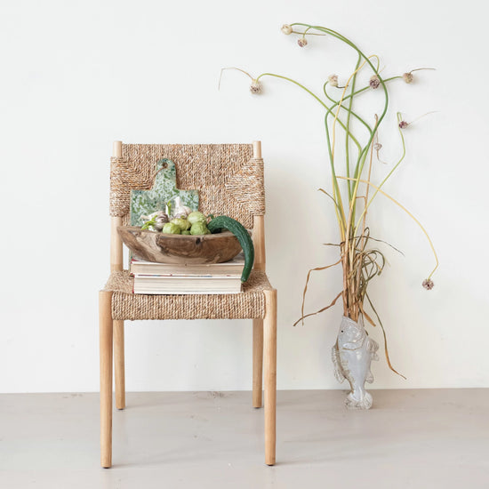 Hyacinth & Rubber Wood Chair