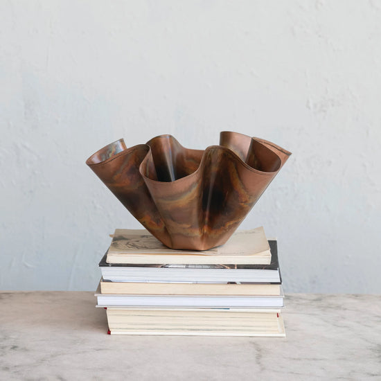 Metal Ruffled Bowl