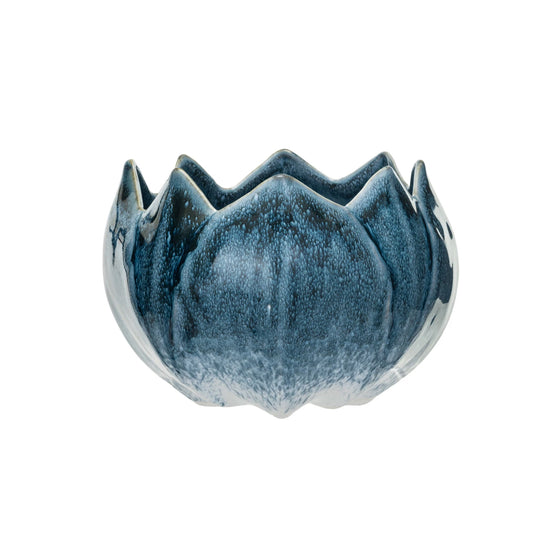 Blue Flower-Shaped Planter