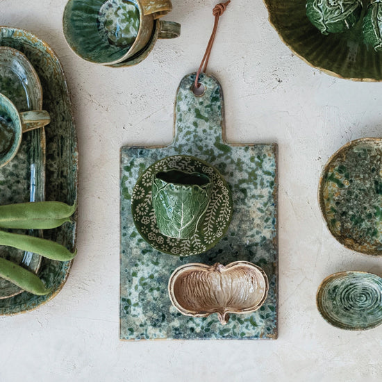 Green Stoneware Cutting Board