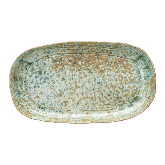 LG Green Stoneware Platter