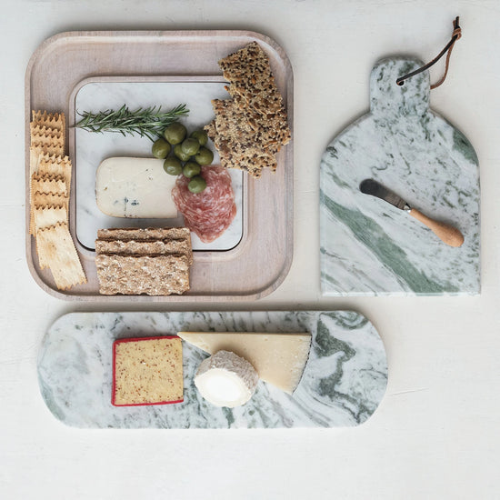 Green Melange Marble Cheese/Serving Board