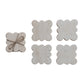 S/4 Scalloped Travertine Coasters