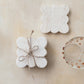 S/4 Scalloped Travertine Coasters