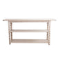 Natural Console Table with 2 Shelves