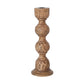 Hand-Carved Natural Mango Wood Taper Holder