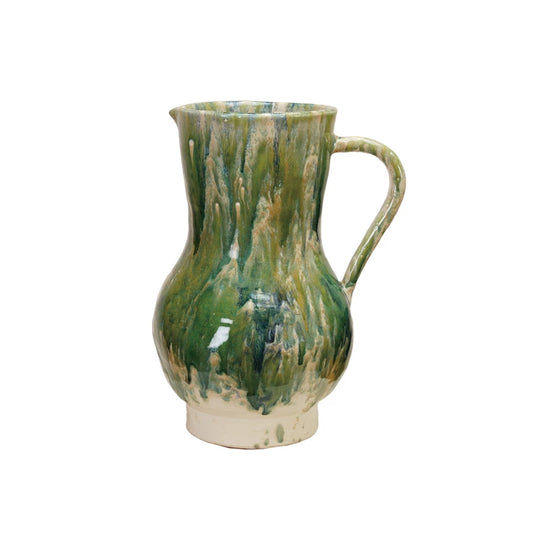 Green Glazed Terracotta Pitcher/Vase