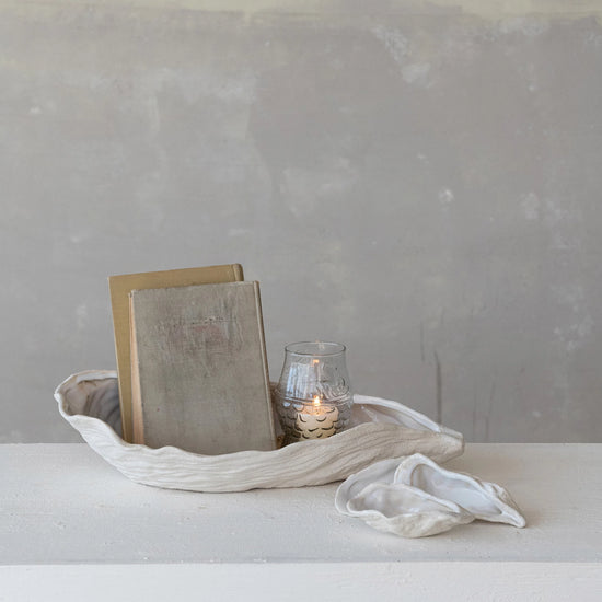 Stoneware Oyster Shell Shaped Dish