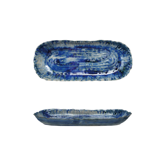 Blue Stoneware Platter