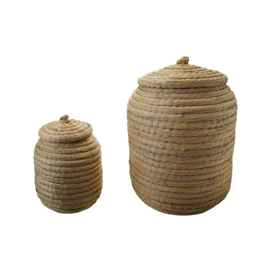 Hand-Woven Straw Baskets