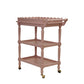 Pink Wood 3 Tier Bar Cart