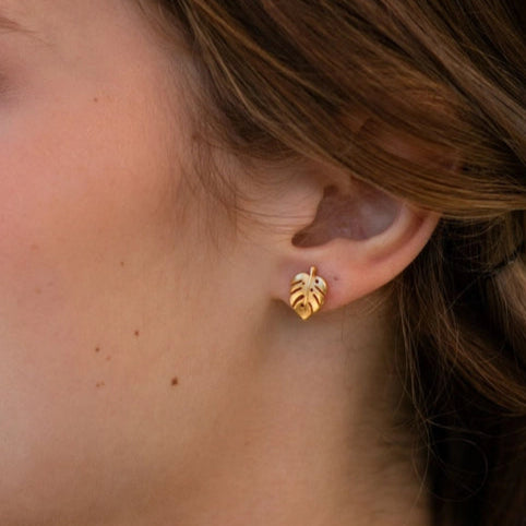 Monstera Studs