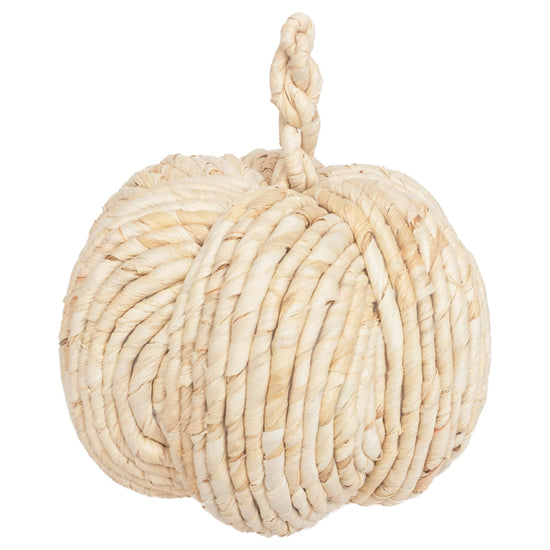 8.75" Natural Woven Pumpkin