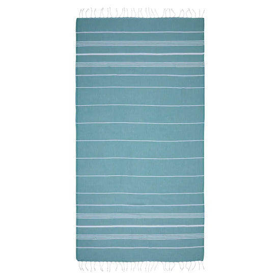 Sky Blue Striped Turkish Towel